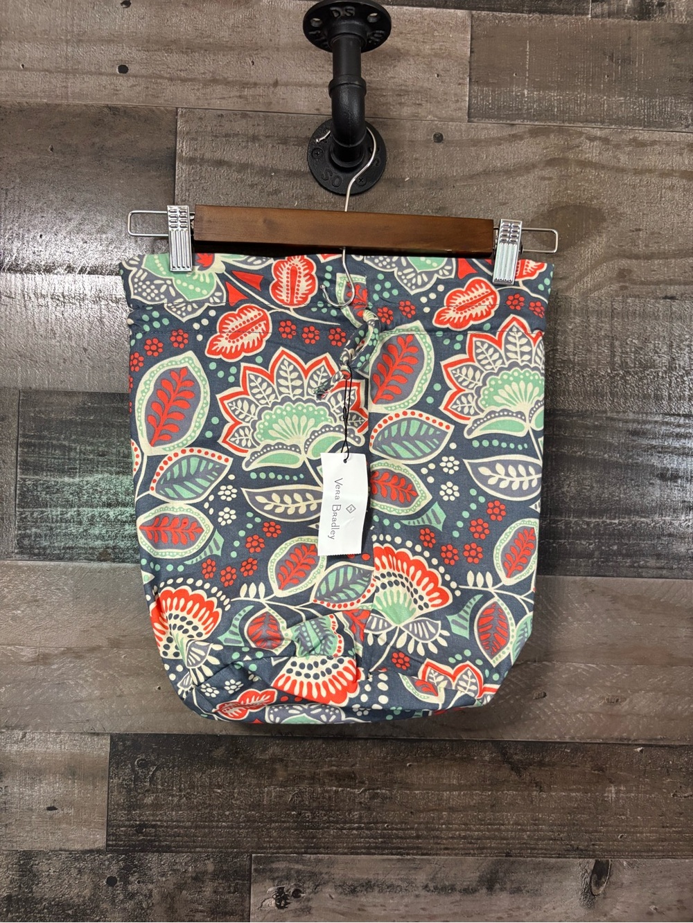 NWT Vera Bradley Nomadic Floral Ditty Bag with Coral and Mint Floral Print